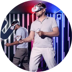 Men in VR glasses